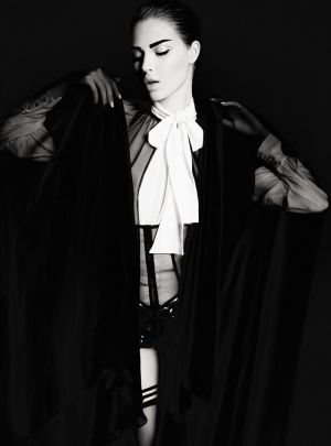 Black and white photos - Anais Pouliot by Nelson Simoneau for Dress to Kill Winter 2011.jpg